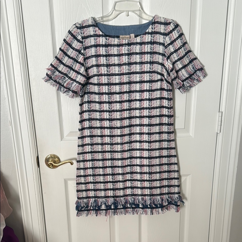 HOLDING HORSES Anthropologie Pink and Blue Casual Dress size 0